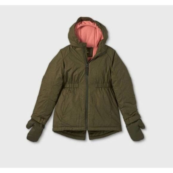 All in Motion Girls' Softshell Olive Jacket Sz S - Picture 3 of 10